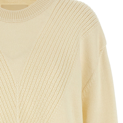 Jil Sander White Wool Cardigan