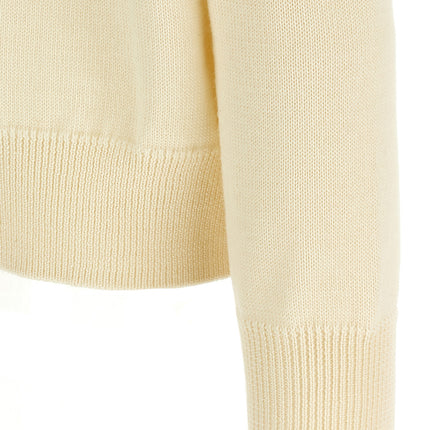 Jil Sander White Wool Cardigan