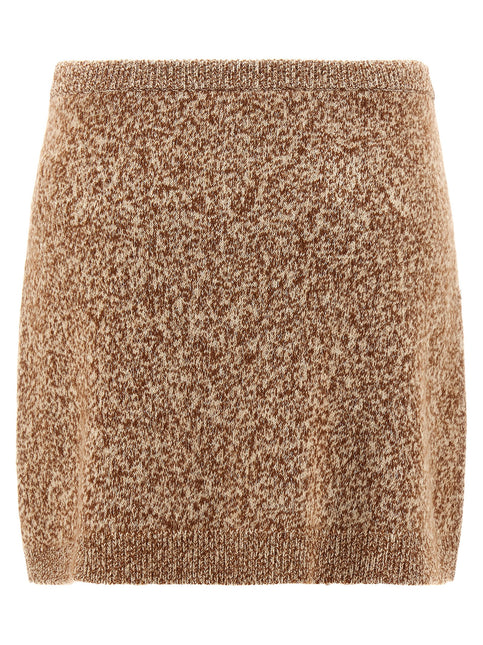 Versace Multicolor Virgin Wool Long Skirt