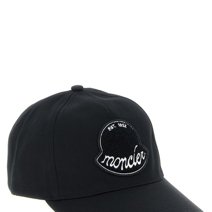 Moncler Black Cotton Cap (Baseball Hat)