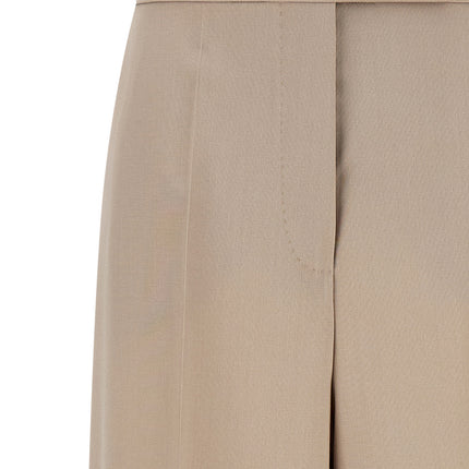 Max Mara Beige Virgin Wool Dress Pants