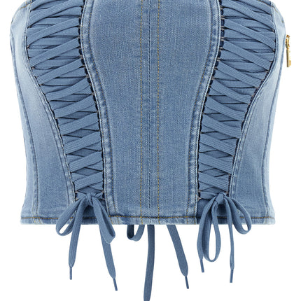 Elisabetta Franchi Blue Cotton Blouse