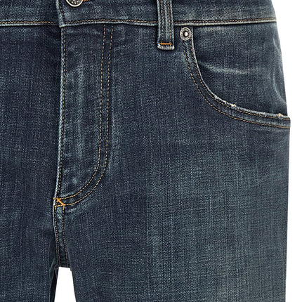 Dolce & Gabbana Blue Cotton Straight-Leg Jeans
