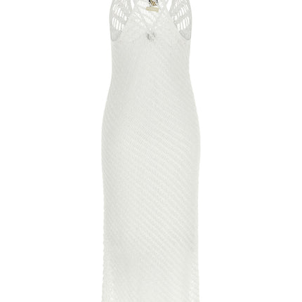 PINKO White Polyester Long Dress
