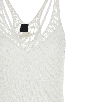 PINKO White Polyester Long Dress