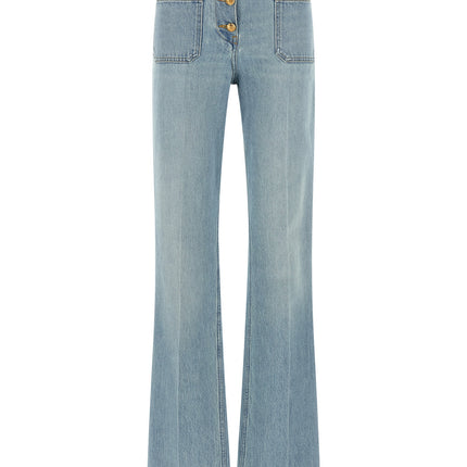 Valentino Garavani Blue Cotton High-Waisted Jean