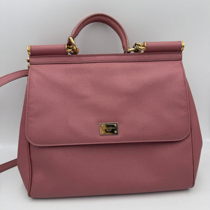 Dolce & Gabbana DOLCE & GABBANA SICILY Pink Large Handbag