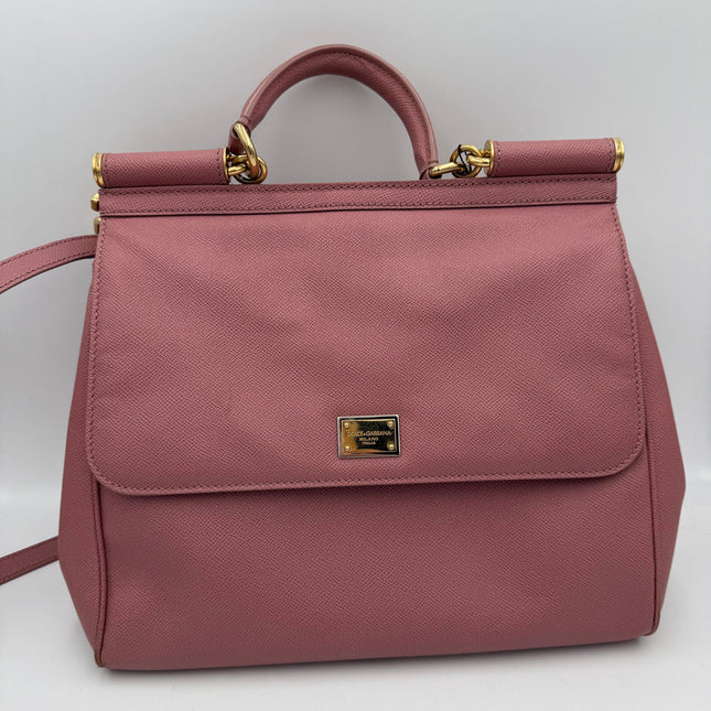 Dolce & Gabbana DOLCE & GABBANA SICILY Pink Large Handbag