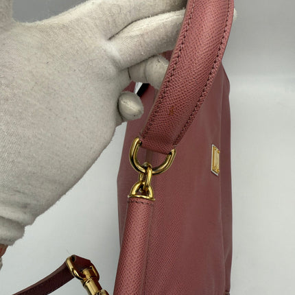 Dolce & Gabbana DOLCE & GABBANA SICILY Pink Large Handbag