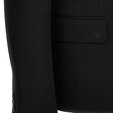Off-White Black Wool Blazer
