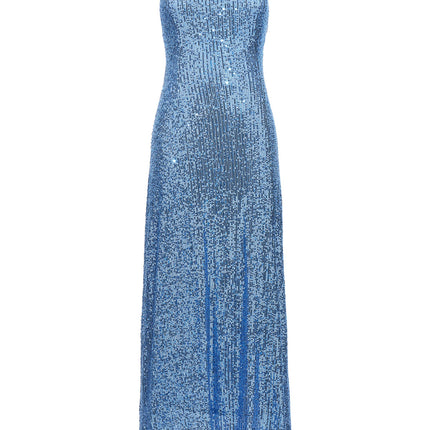 LE TWINS Blue Polyester Long Dress