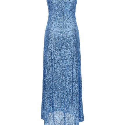 LE TWINS Blue Polyester Long Dress