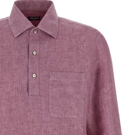 ZEGNA Multicolor Linen Polo Shirt