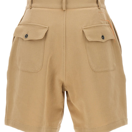 Fortela Beige Cotton Bermuda Shorts