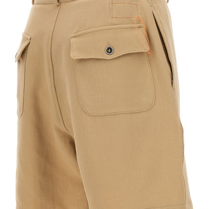 Fortela Beige Cotton Bermuda Shorts