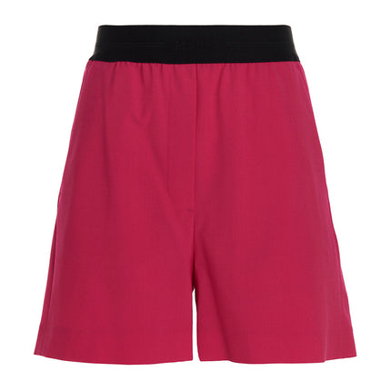 MSGM Fuchsia Virgin Wool Bermuda Shorts