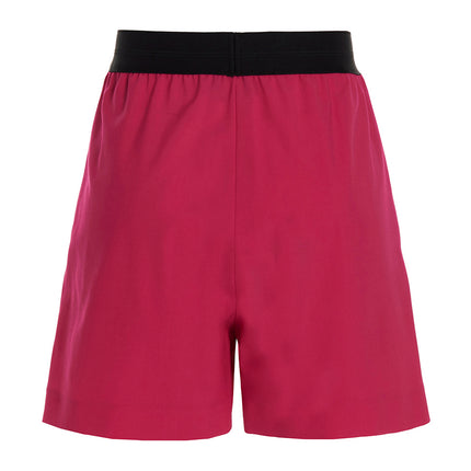 MSGM Fuchsia Virgin Wool Bermuda Shorts