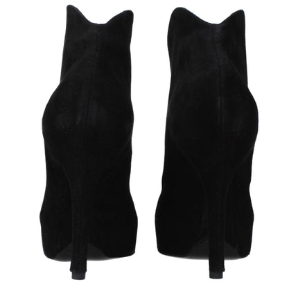 Alaïa Black Leather Ankle Boots