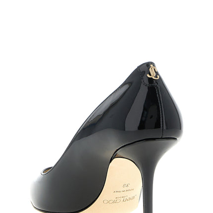 Jimmy Choo Black Leather High Heel Pumps