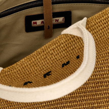 Marni Beige Cotton Tote Bag