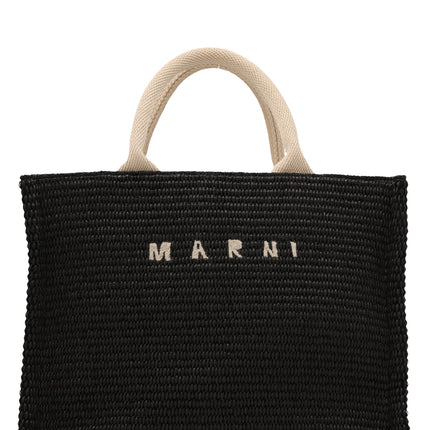 Marni Black Cotton Tote Bag