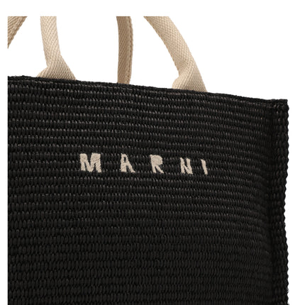 Marni Black Cotton Tote Bag