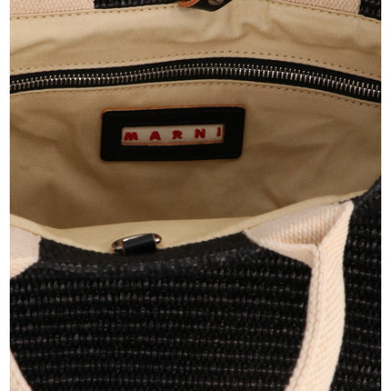 Marni Black Cotton Tote Bag