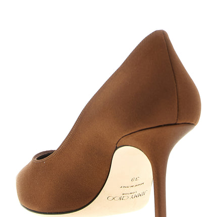 Jimmy Choo Brown Tencel High Heel Pumps