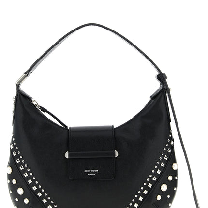 Jimmy Choo White Lamb Leather Shoulder Bag