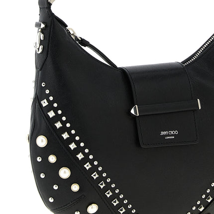 Jimmy Choo White Lamb Leather Shoulder Bag
