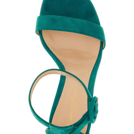 Gianvito Rossi Bicolor Suede Leather Stiletto Heel Sandals