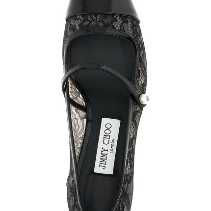 Jimmy Choo Black Tencel Mid Heel Pumps
