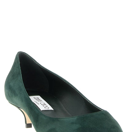 Jimmy Choo Bicolor Leather Mid Heel Pumps