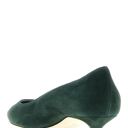 Jimmy Choo Bicolor Leather Mid Heel Pumps