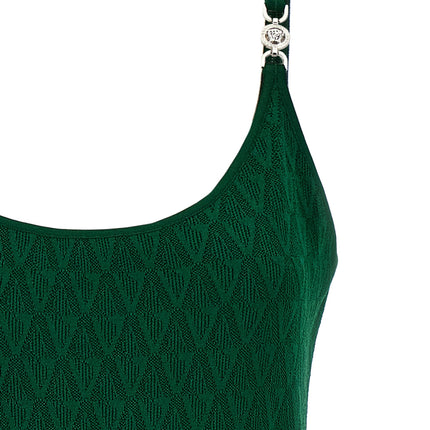 Versace Bicolor Viscose Midi Dress