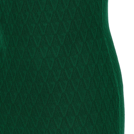 Versace Bicolor Viscose Midi Dress