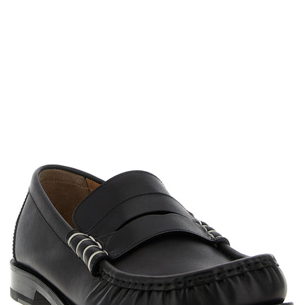 J.W.Anderson Black Calfskin Slip-On Loafers