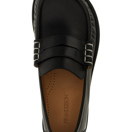J.W.Anderson Black Calfskin Slip-On Loafers