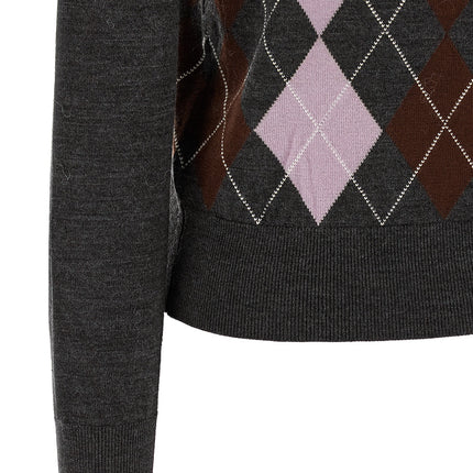 Self-Portrait Gray Wool Cardigan