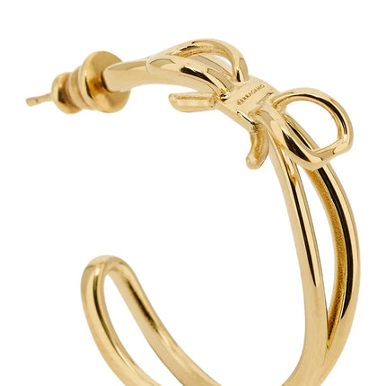 Ferragamo Gold Brass Earrings
