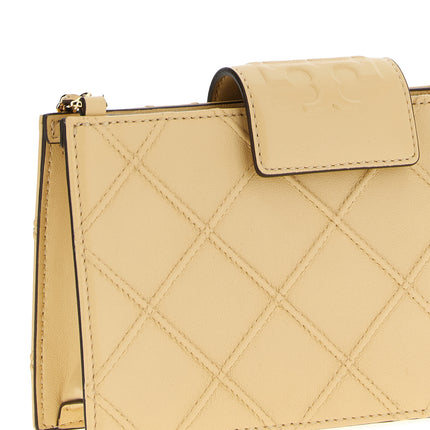 Tory Burch Beige Lamb Leather Cardholder