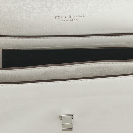 Tory Burch White Lamb Leather Shoulder Bag