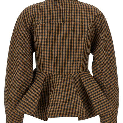 Ganni Brown Recycled Polyester Blouse