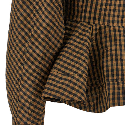 Ganni Brown Recycled Polyester Blouse
