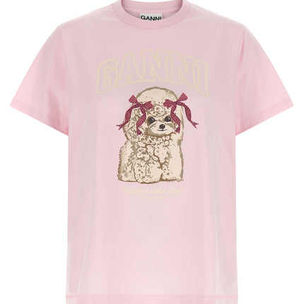 Ganni Multicolor Organic Cotton T-Shirt