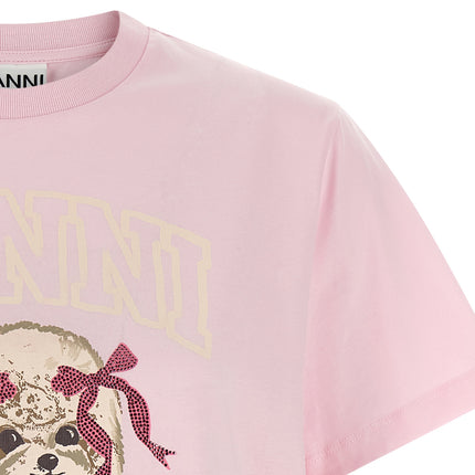 Ganni Multicolor Organic Cotton T-Shirt