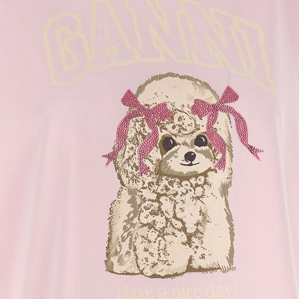 Ganni Multicolor Organic Cotton T-Shirt