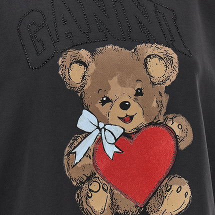 Ganni Black Organic Cotton Sweatshirt