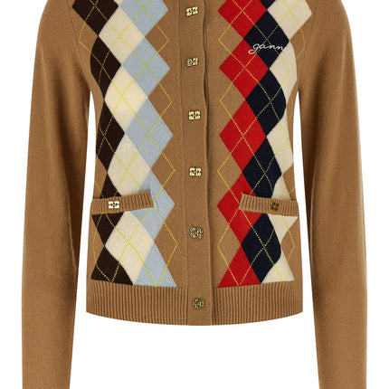 Ganni Beige Wool Cardigan