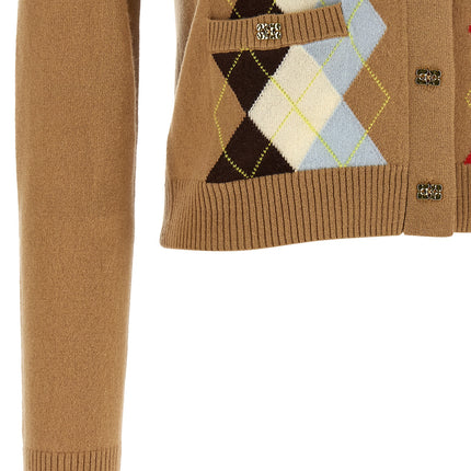 Ganni Beige Wool Cardigan